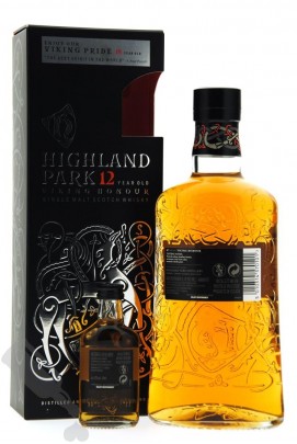 Highland Park 12 years Viking Honour including a 5cl miniature 18 years Viking Pride - Giftpack