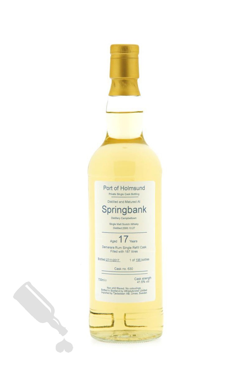 Springbank 17 years 2000 - 2017 #630 for Port of Holmsund