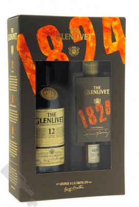 Glenlivet 12 years including two 5cl bottles - Old Bottling in Giftpack