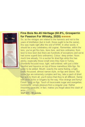 Grosperrin Fins Bois N°45 Héritage pour Passion for Whisky