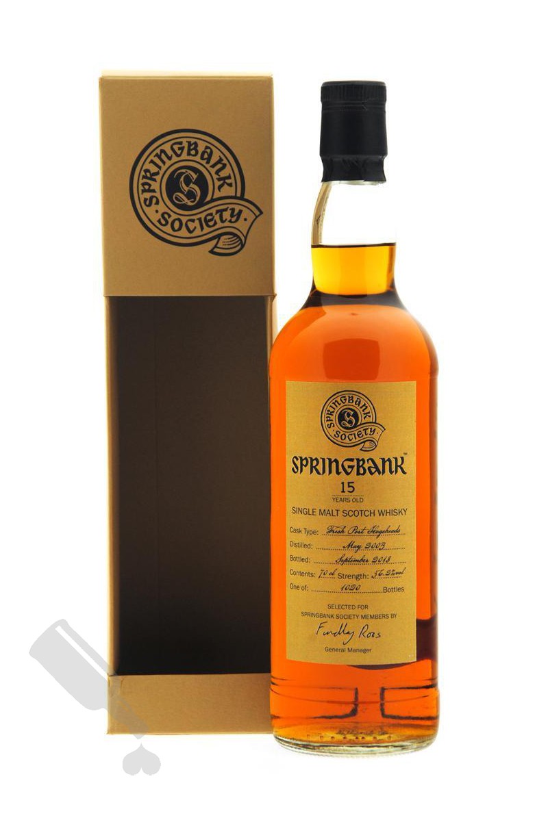 Springbank 15 years 2003 - 2018 Society Bottling