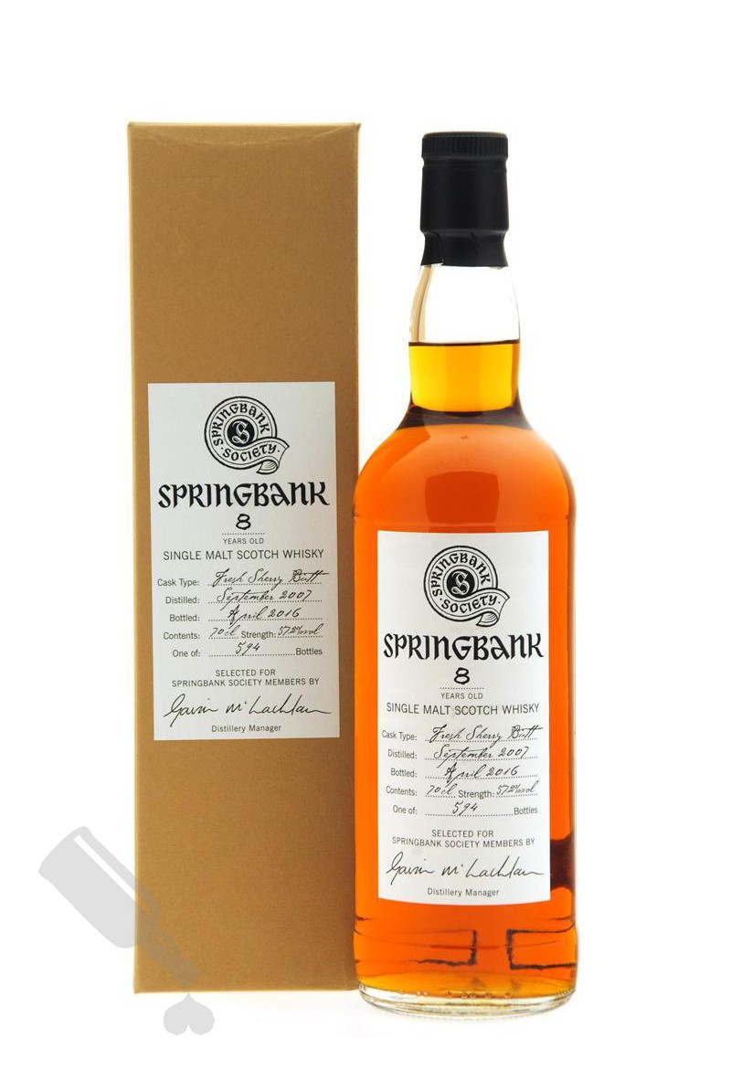 Springbank 8 years 2007 - 2016 Society Bottling