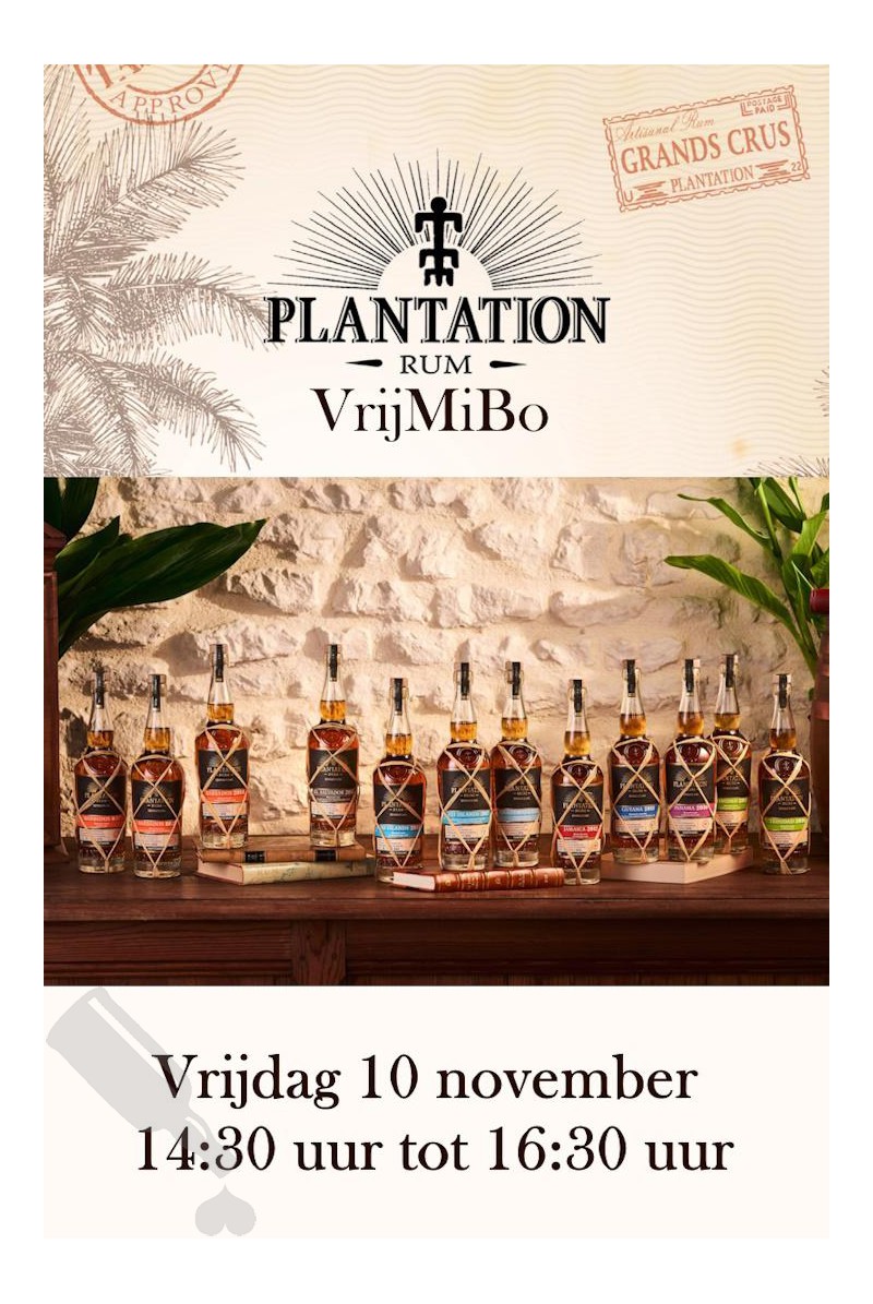 Vrijmibo 10 november 2023 - Plantation Rum with Jonathan Van Dorp