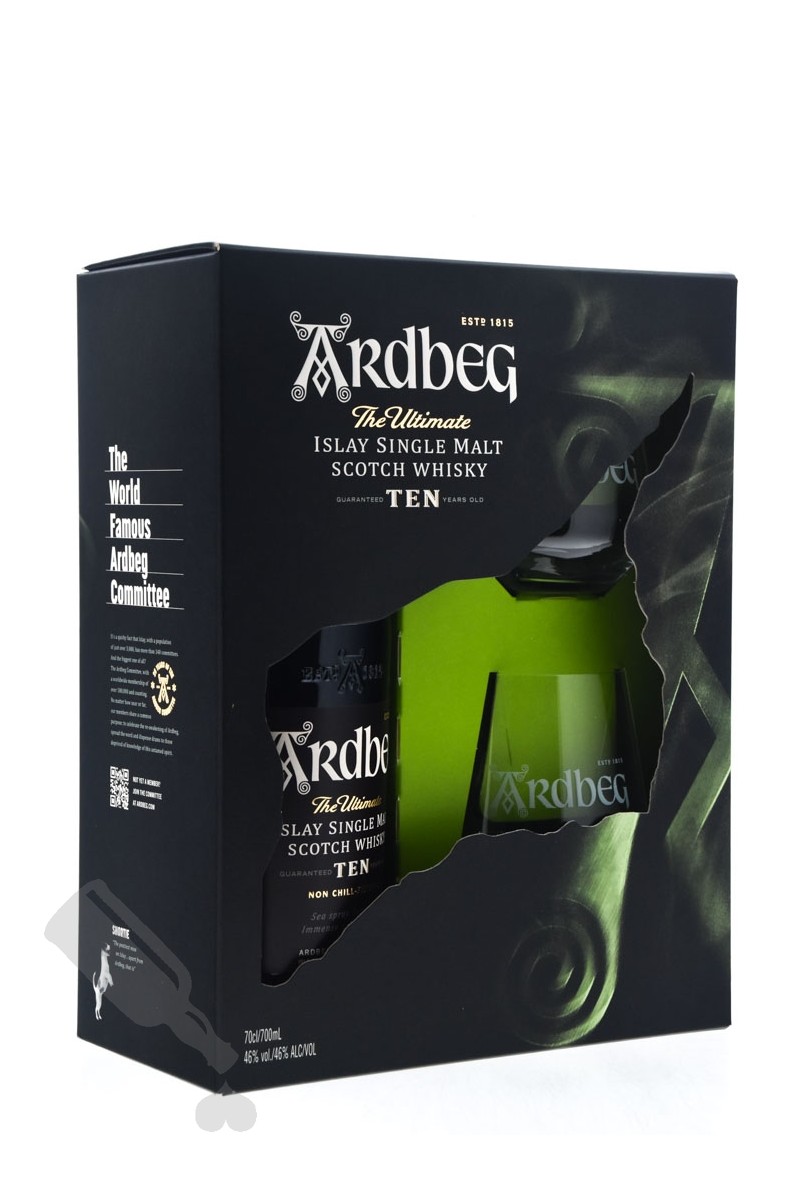 Ardbeg 10 years - Giftpack with 2 Glasses