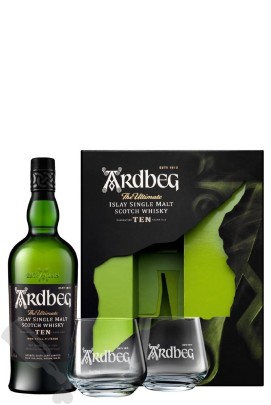 Ardbeg 10 years - Giftpack with 2 Glasses