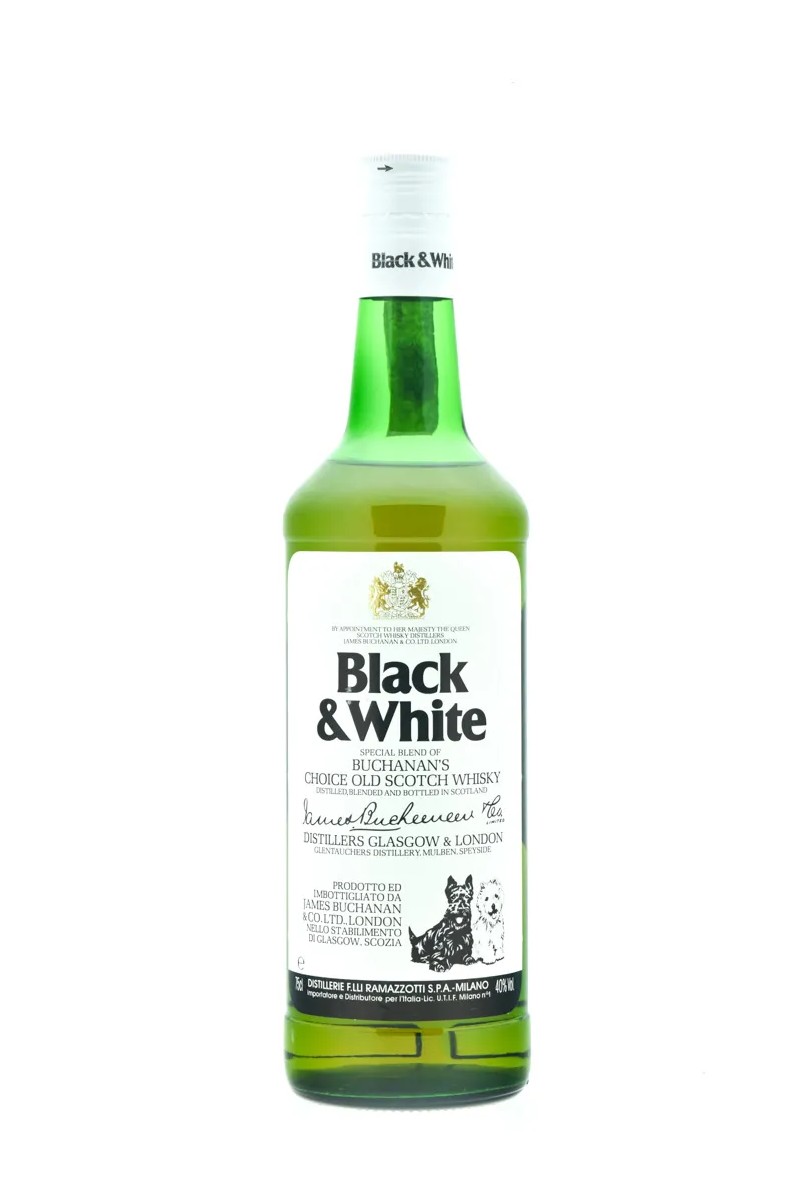 Black & White Special Blend of Buchanan's Choice Old Scotch Whisky 0.75 liter - Bot. 1980's