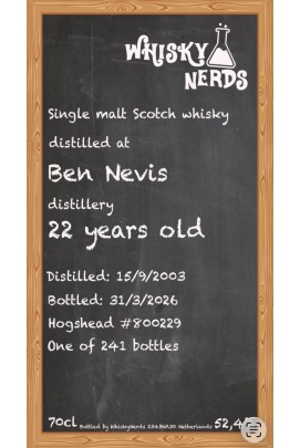 Ben Nevis 22 years 2003 - 2026 #800229 Whisky Nerds